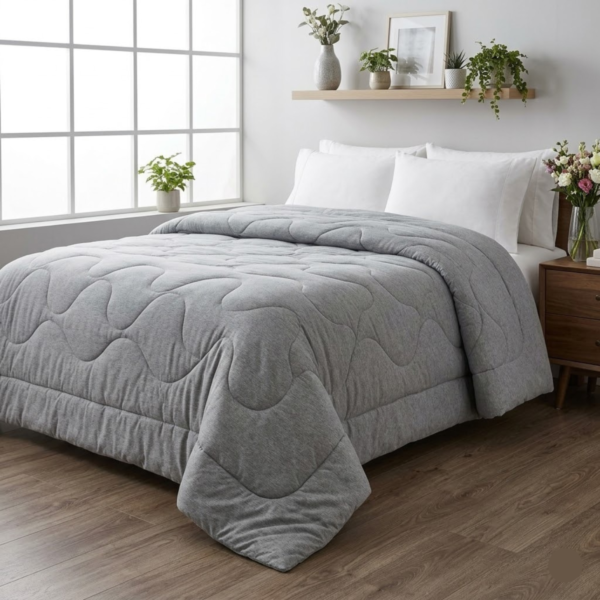 Cooling Quilt Soft Lightweight Summer Duvet - Grey