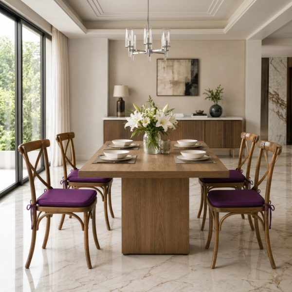 Non-Slip Chair Pads For Dining Chairs - Aubergine