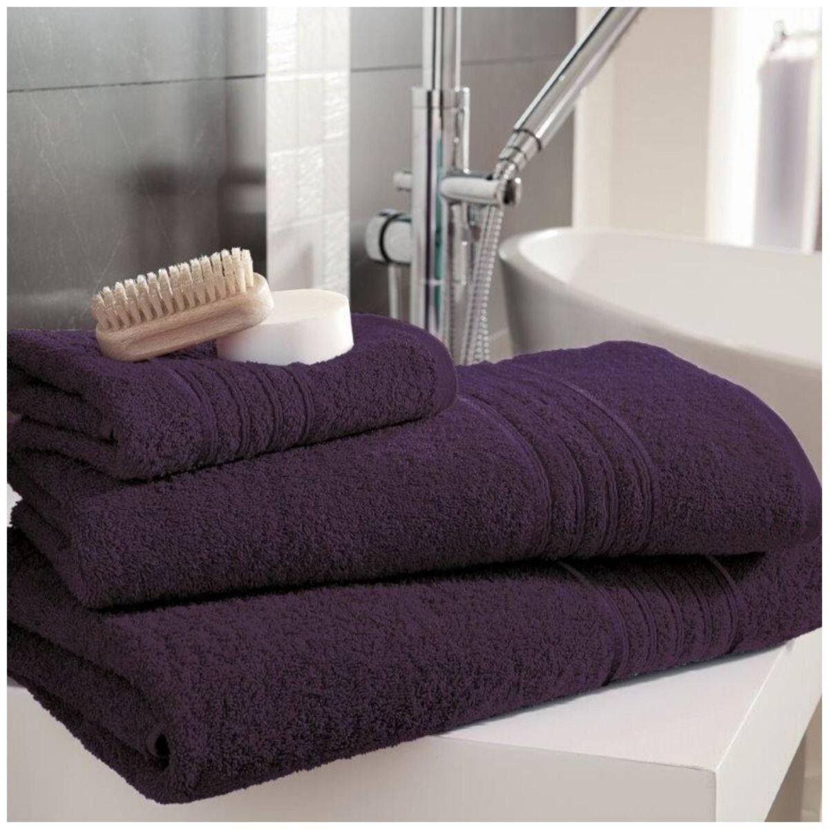 Highly Absorbent Quick Dry Towel Set - Purple