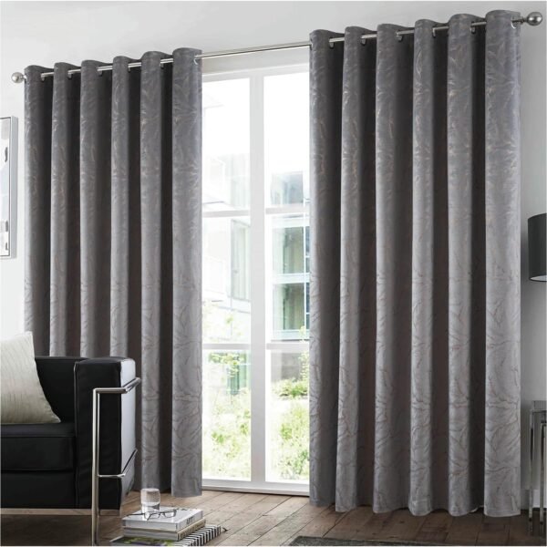 Velvet Blackout Curtains - Grey