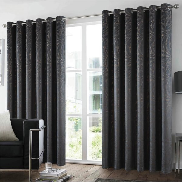 Velvet Blackout Curtains - Charcoal