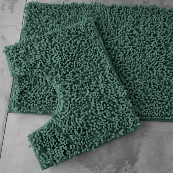 2-Piece Loop Bath Mat Set - Dark Green