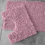 2Piece Loop Bath Mat Set - Blush Pink