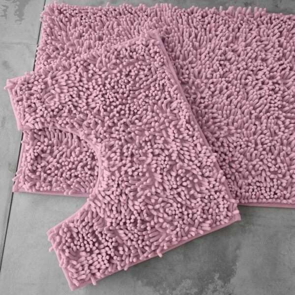 2Piece Loop Bath Mat Set - Blush Pink