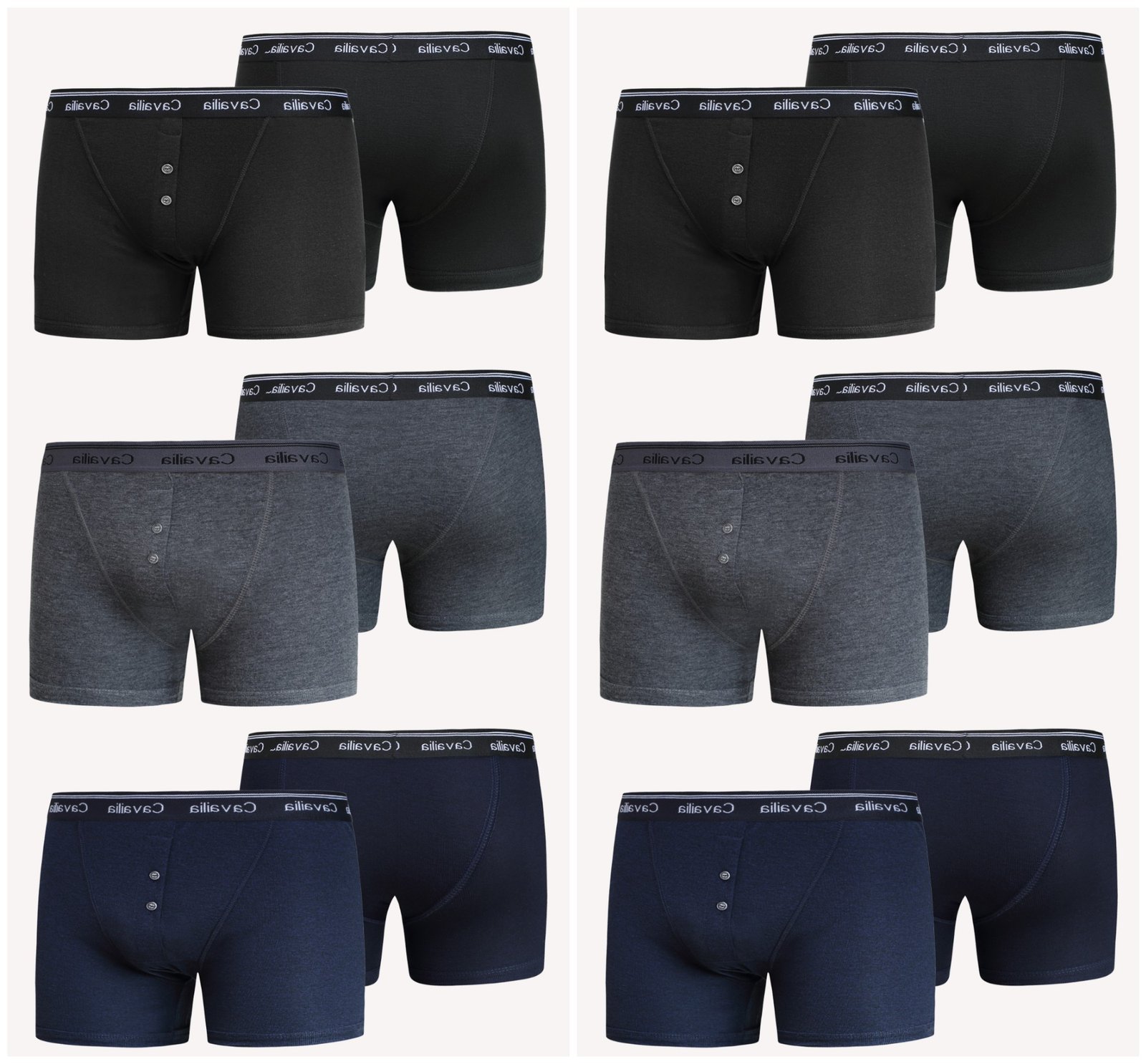 matching elastic 12pk (1) 12 Pack Elastic Waist Boxer Shorts - Black
