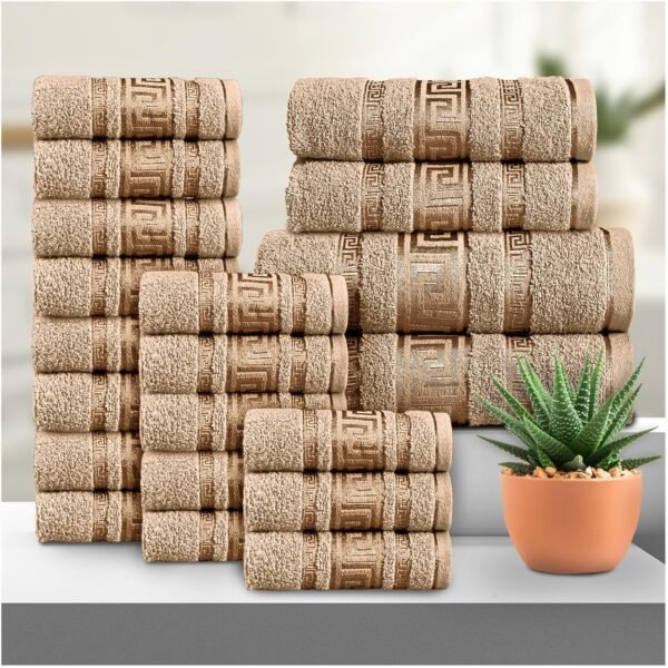 100% Cotton Quick Dry Greek Towel Set - Natural