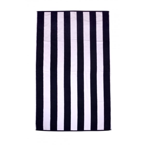 1PK Striped Beach Towels Extra Large - Navy