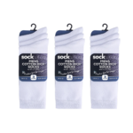 12 Pack Men’s Luxury Soft Cotton Socks - White