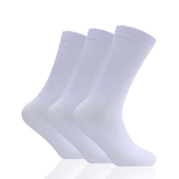 12 Pack Men’s Luxury Soft Cotton Socks - White