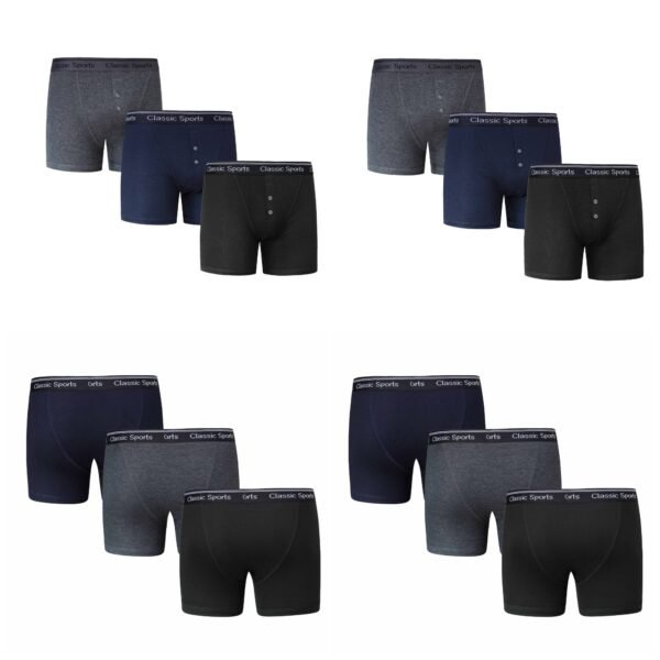 12 Pack Men’s Classic Sports Elastic Briefs – Multi