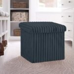 Luxury Fabric Storage Chest With Lid - Charcoal