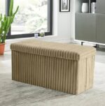 Luxury Fabric Storage Chest With Lid - Mink
