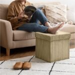 Luxury Fabric Storage Chest With Lid - Mink