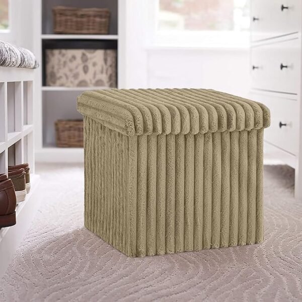Luxury Fabric Storage Chest With Lid - Mink