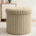 Luxury Fabric Storage Chest With Lid - Mink