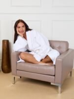 Ultra Soft Shawl Collar Bathrobe - White