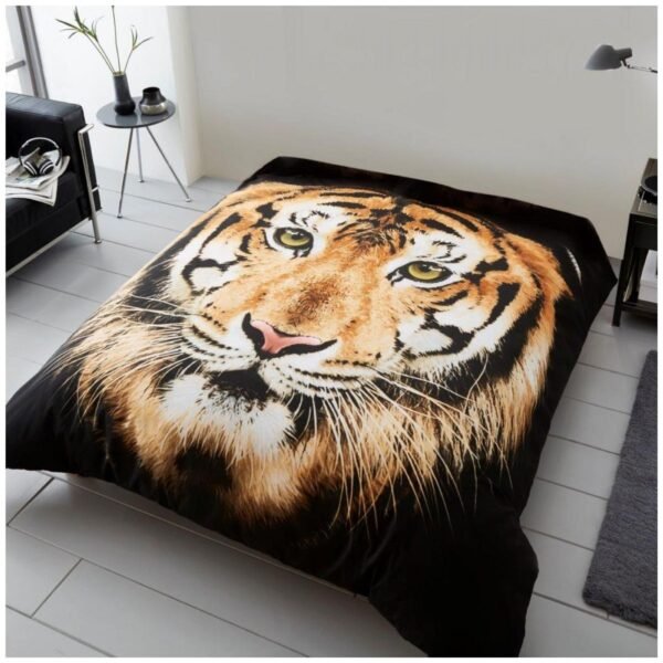 3D Printed Animal Throw - Tiger Face Brown