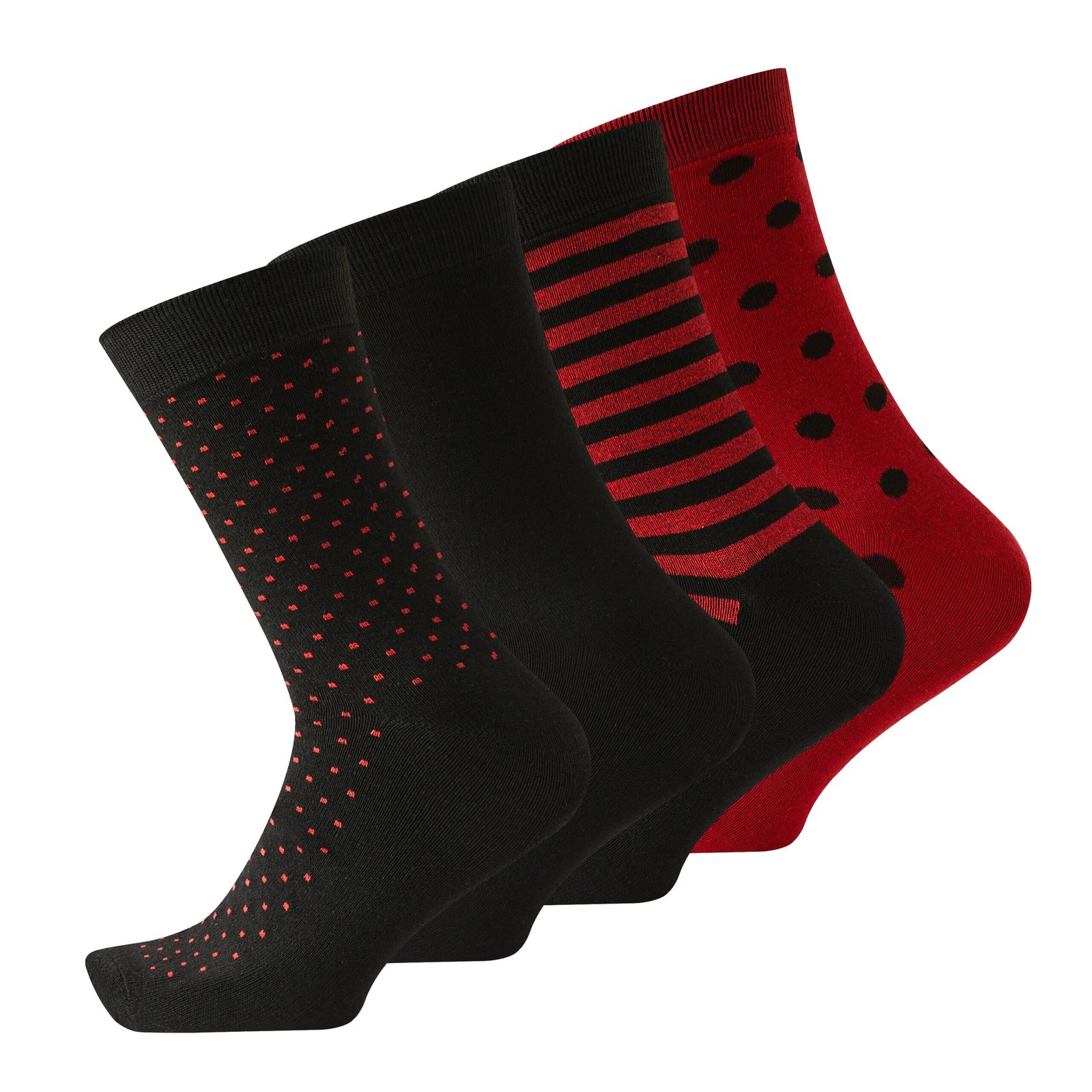 1 12 Pack Cotton Rich Breathable Men's Socks - Black