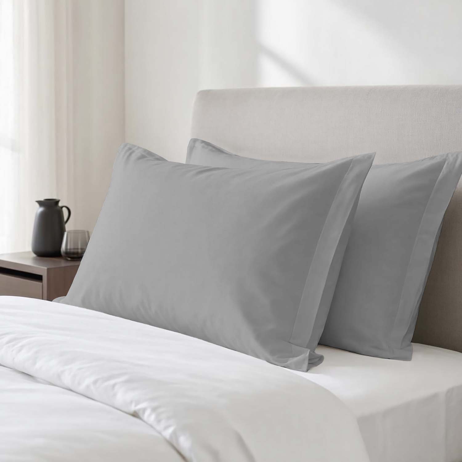 1 Luxury 200 Thread Count Oxford Pillowcase - Grey