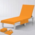 Luxury Quick Dry Beach Chair Cover - Orange