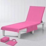 Luxury Quick Dry Beach Chair Cover - Pink