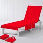 Luxury Quick Dry Beach Chair Cover - Red