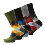 12 Pack Men's Vibrant Cotton Suit Socks - Multi