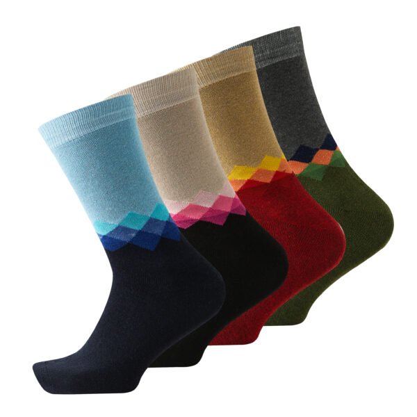12 Pack Men’s Smart Argyle Cotton Socks - Multi