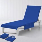 Luxury Quick Dry Beach Chair Cover - Royal Blue