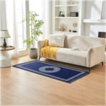 Modern Living Room Greek Key Rug - Navy - Image 2