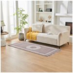 Modern Living Room Greek Key Rug - Mink - Image 2