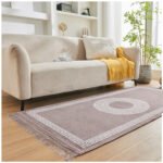 Modern Living Room Greek Key Rug - Mink - Image 3