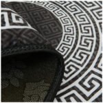 Modern Living Room Greek Key Rug - Black - Image 4