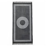 Modern Living Room Greek Key Rug - Charcoal - Image 5