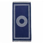 Modern Living Room Greek Key Rug - Navy - Image 5