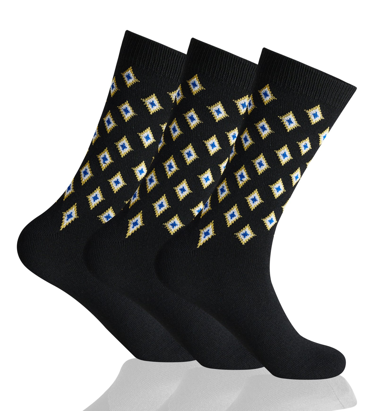 2 (1) 12 Pack Men's Smart Patterned Suit Socks - Bng