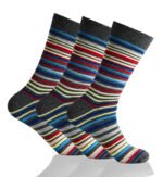 12 Pack Men’s Formal Stripe Dress Socks - Bng