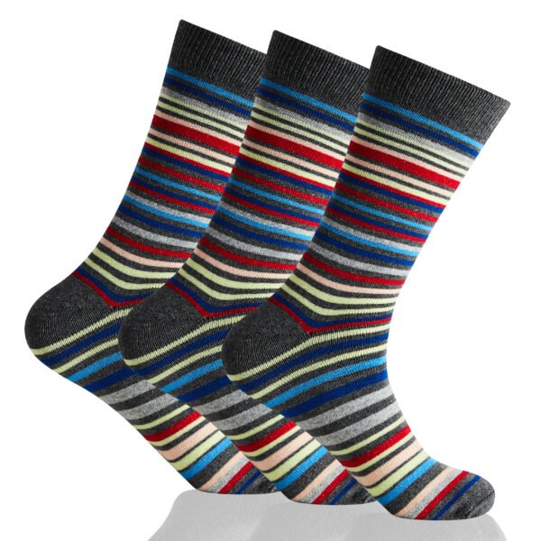 12 Pack Men’s Formal Stripe Dress Socks - Bng