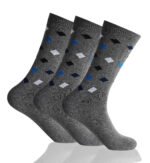 3 Pack Geometric Pattern Suit Socks - Bng