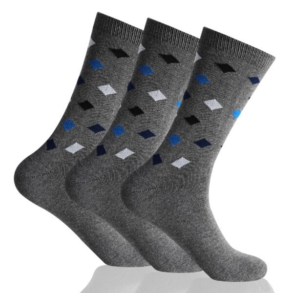 3 Pack Geometric Pattern Suit Socks - Bng