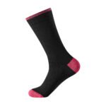 12 Pack Ladies Contrast Heel Toe Socks - Black