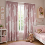 Luxury Kids Superstar Blackout Curtains - Blush Pink