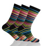 12 Pack Men’s Formal Stripe Dress Socks - Bng
