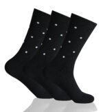 12 Pack Men’s Linear Dot Suit Socks - Black