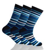 12 Pack Men’s Formal Stripe Dress Socks - Bng
