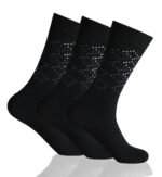 12 Pack Men’s Dotted Triangle Suit Socks - Black
