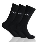 12 Pack Men’s Linear Dot Suit Socks - Black