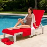 Luxury Quick Dry Beach Chair Cover - Red