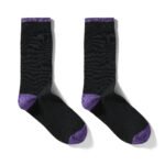 12 Pack Ladies Contrast Heel Toe Socks - Black