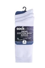 Men's Pack Of 3 Cotton Socks - White - Image 5